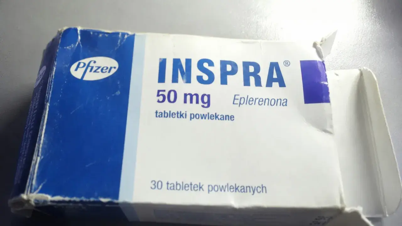 Opakowanie leku Inspra 50 mg z eplerenonem. Szukasz zamienników espiro?
