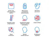 Objawy białaczki limfatycznej: utrata masy, bóle brzucha, gorączka, powiększone węzły chłonne, bladość, skaza krwotoczna.