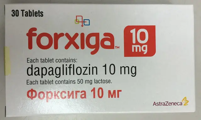Opakowanie leku Forxiga 10 mg, zawierające 30 tabletek z dapaglifloziną. Szukasz forxiga zamiennik?
