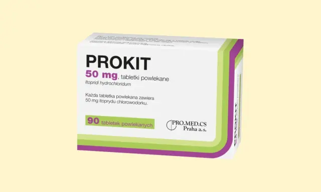 Opakowanie leku Prokit 50 mg, zawierające 90 tabletek. Informacja o prokit dawkowanie znajduje się na ulotce.