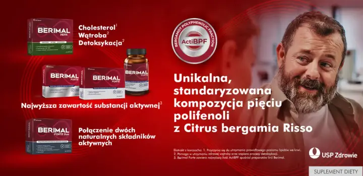 Berimal Forte Duo: połączenie dwóch naturalnych składników aktywnych. Unikalna kompozycja polifenoli z Citrus bergamia.